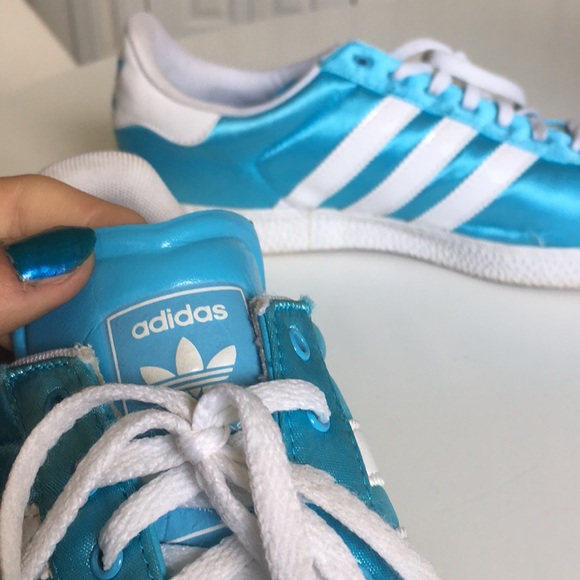 Bright Blue Gazelle Adidas. SOLD - Picture 2 of 3